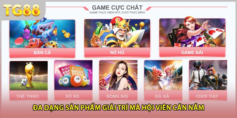 Đa dạng sản phẩm giải trí mà hội viên cần nắm